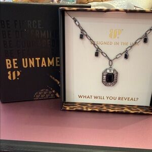 Bold Black and Silver Necklace by BP